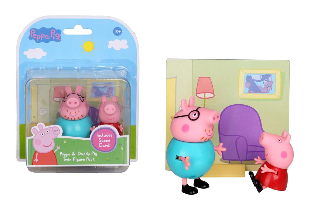 Peppa Pig & Daddy Pig Twin Figure Pack - Naivri