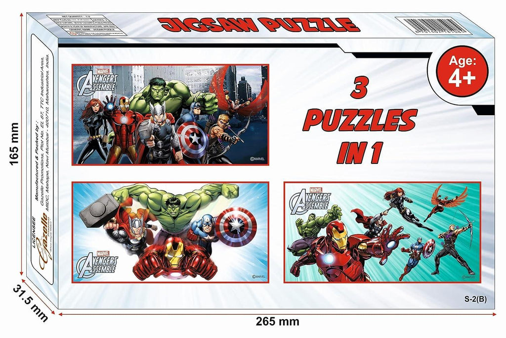 Topps Jigsaw Puzzle Avengers 3 in 1 - Naivri