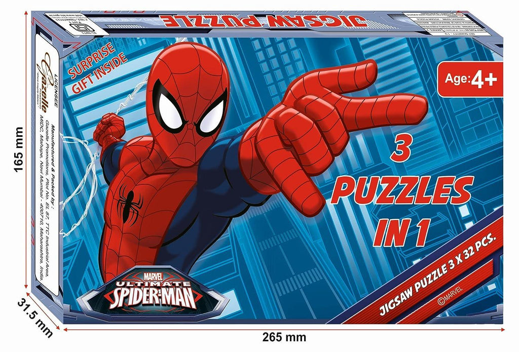 Topps Jigsaw Puzzle Spiderman 3 in 1 - Naivri