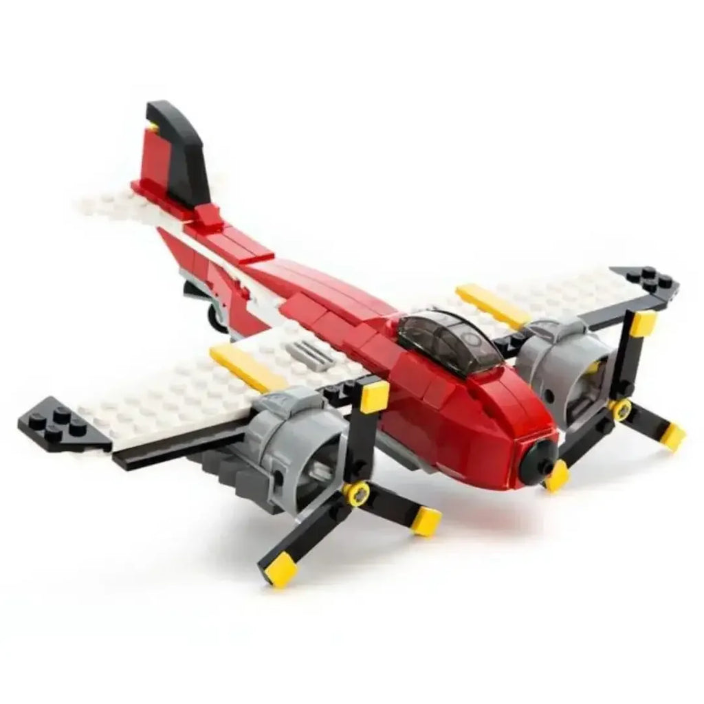 3-in-1 Architect Series Construction Brick Set – Fighter Jet, Propeller Plane & Hovercraft Model | STEM DIY Building Toy Kit for Kids (Multicolor, 241+ Pieces) - Naivri