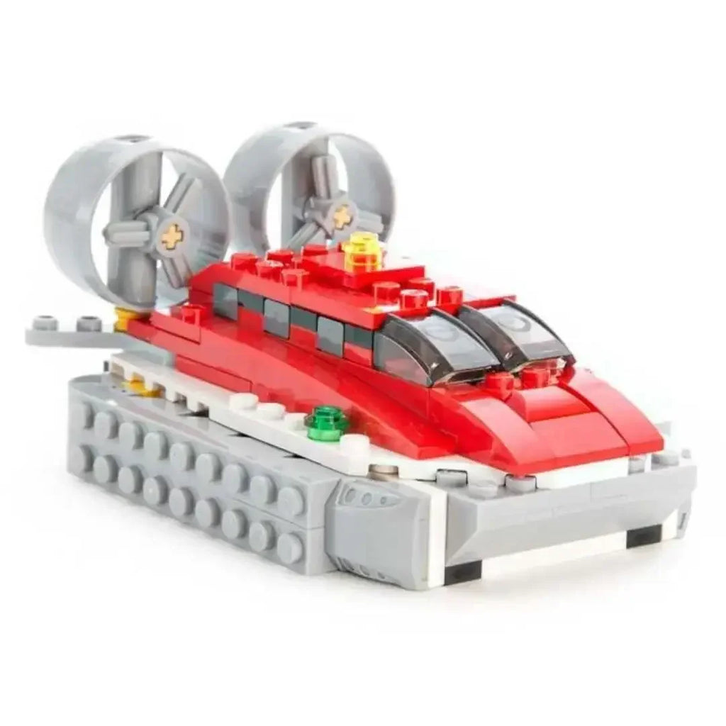 3-in-1 Architect Series Construction Brick Set – Fighter Jet, Propeller Plane & Hovercraft Model | STEM DIY Building Toy Kit for Kids (Multicolor, 241+ Pieces) - Naivri