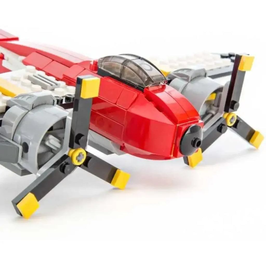 3-in-1 Architect Series Construction Brick Set – Fighter Jet, Propeller Plane & Hovercraft Model | STEM DIY Building Toy Kit for Kids (Multicolor, 241+ Pieces) - Naivri