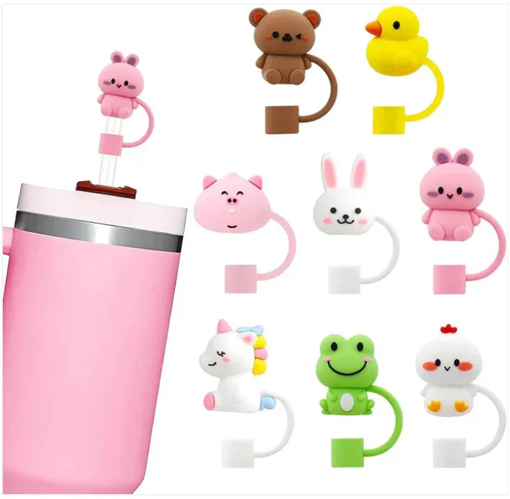 3D Straw Toppers - Stanley | Stylist | Silicone- Random - Naivri