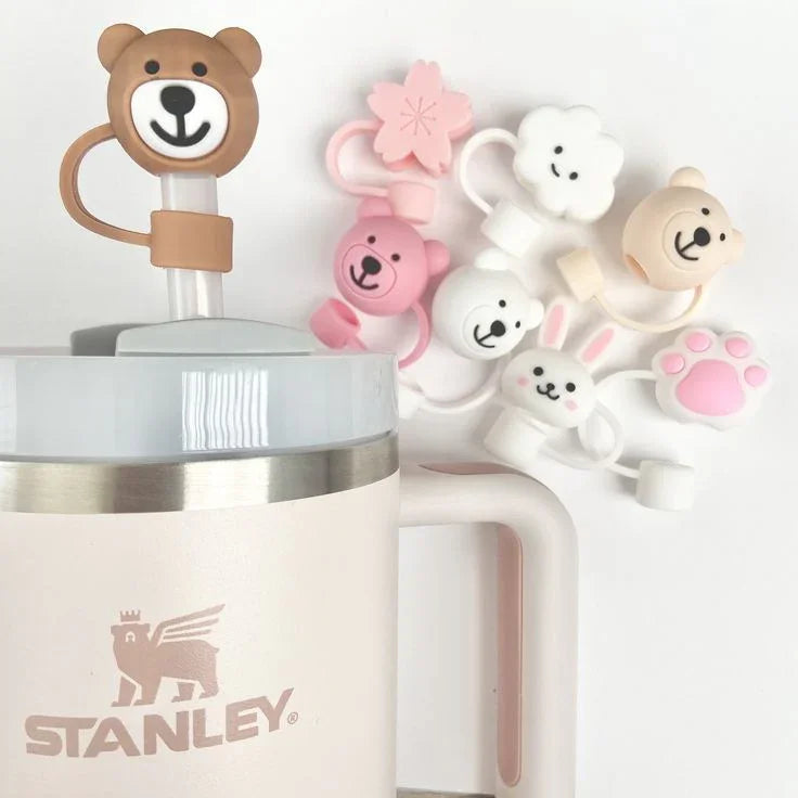 3D Straw Toppers - Stanley | Stylist | Silicone- Random - Naivri