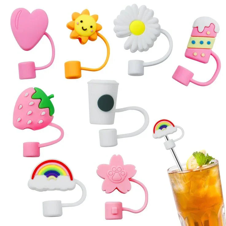3D Straw Toppers - Stanley | Stylist | Silicone- Random - Naivri