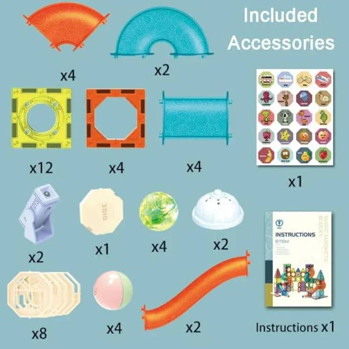 49pcs Magnetic Building Blocks with Lights (STEM) - Naivri