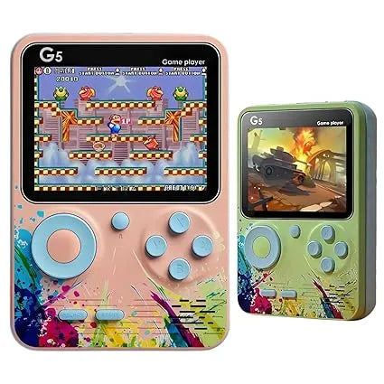 500 in 1 Retro Video Game Player Only for 1 Player, Handheld Gaming Console Can Play On TV, G5 Video Game 500 Games Preloaded Game Console, Old School Videogame (Random Color, Pack of 1 Game) - Naivri