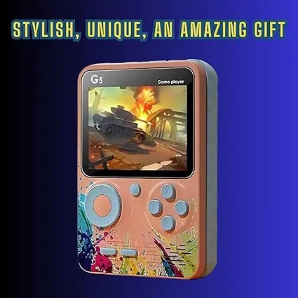 500 in 1 Retro Video Game Player Only for 1 Player, Handheld Gaming Console Can Play On TV, G5 Video Game 500 Games Preloaded Game Console, Old School Videogame (Random Color, Pack of 1 Game) - Naivri