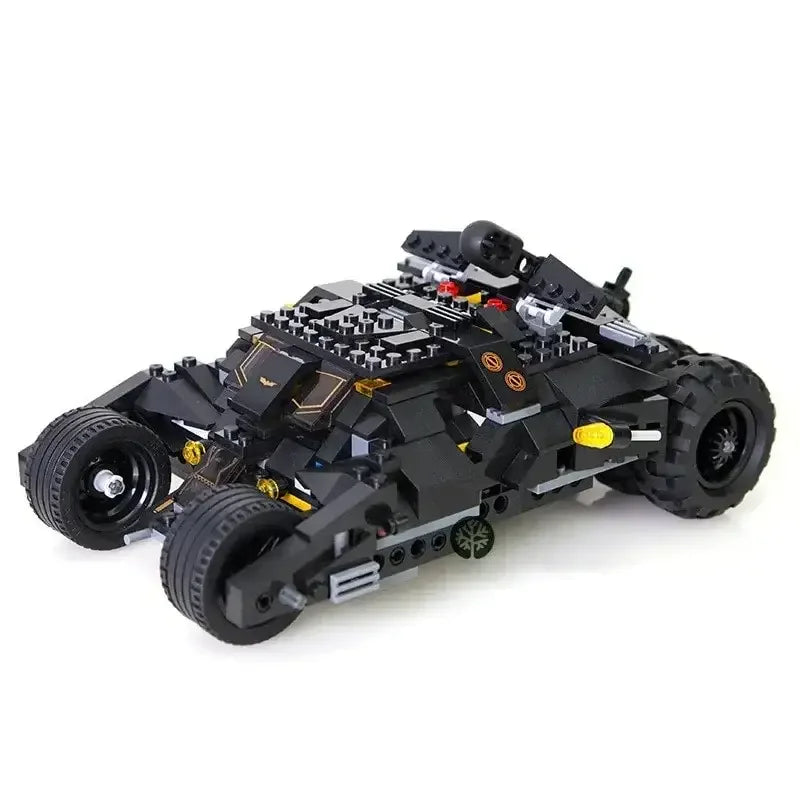 7105 Super Heroes Building Set – 325-Piece Tumbler Car with Joker Mini Figures | Compatible Bricks Action Toy for Kids Inspired by Batmobile | Ages 6+ - Naivri