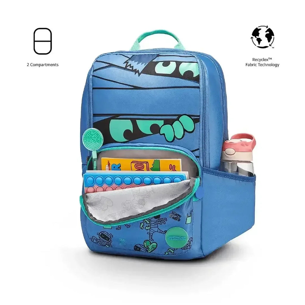 American Tourister Diddle 2.0 Mummy Blue Backpack – 21 Ltrs | Ergonomic, Eco-Friendly & Kid-Friendly - Naivri