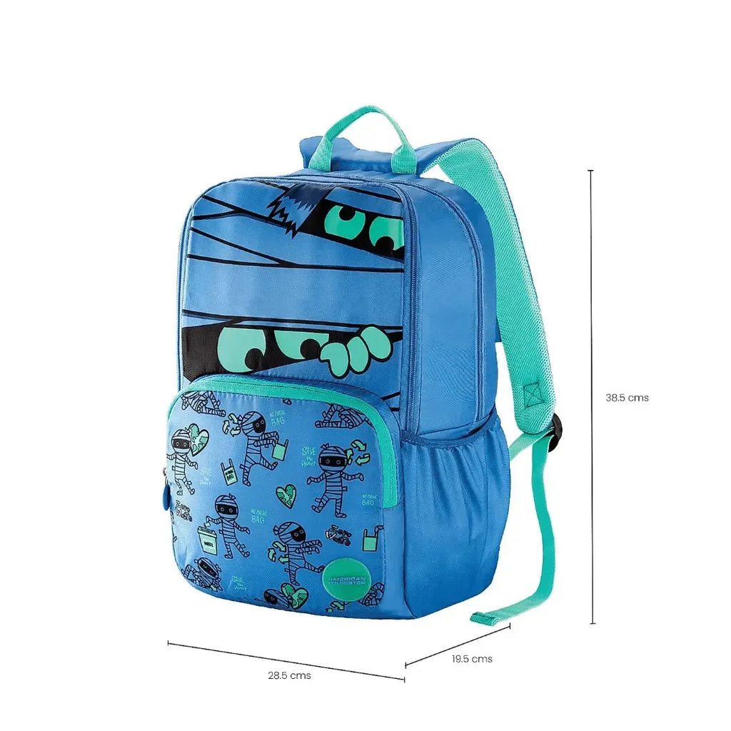 American Tourister Diddle 2.0 Mummy Blue Backpack – 21 Ltrs | Ergonomic, Eco-Friendly & Kid-Friendly - Naivri