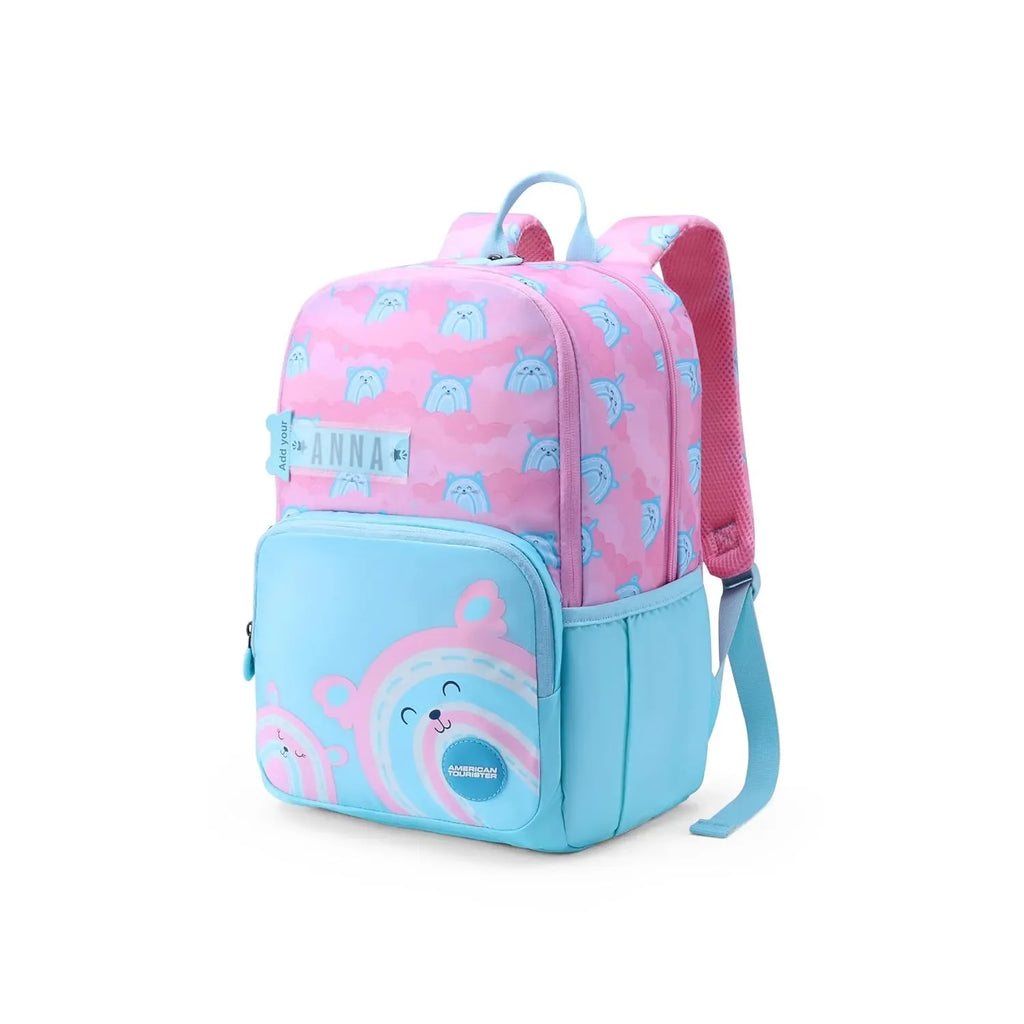 American Tourister Diddle 4.0 Rainbow Pink Kids Backpack – 21 Litres, Age 5–8 - Naivri