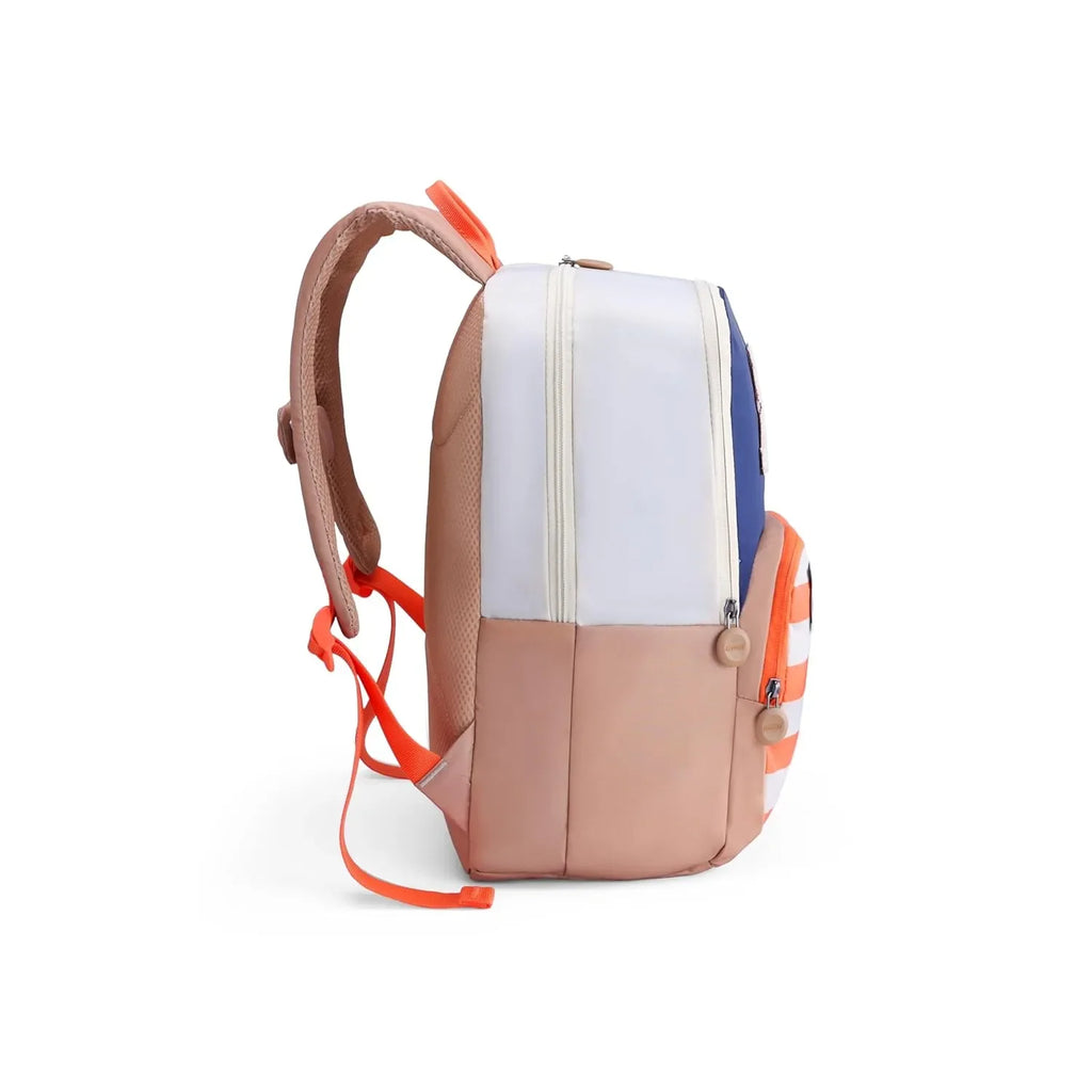 American Tourister Diddle 4.0 Varsity Beige Kids Backpack 21 Ltrs – Comfortable & Durable with Personalized Name Slot - Naivri