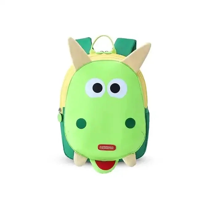 American Tourister Kiztopia Dragon Green/Yellow Kids Character Backpack – 10L, Fun and Practical Design - Naivri
