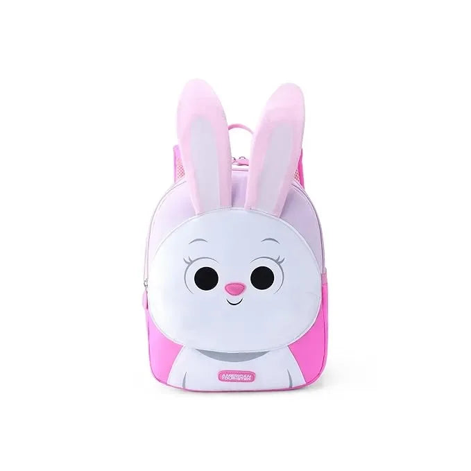 American Tourister Kiztopia Rabbit White/Pink Kids Character Backpack – 10L, Comfortable & Playful Design - Naivri