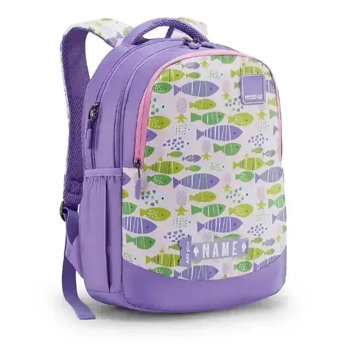American Tourister Ollie 3.0 Fishy Purple 26 Ltrs School Backpack for Kids - Naivri