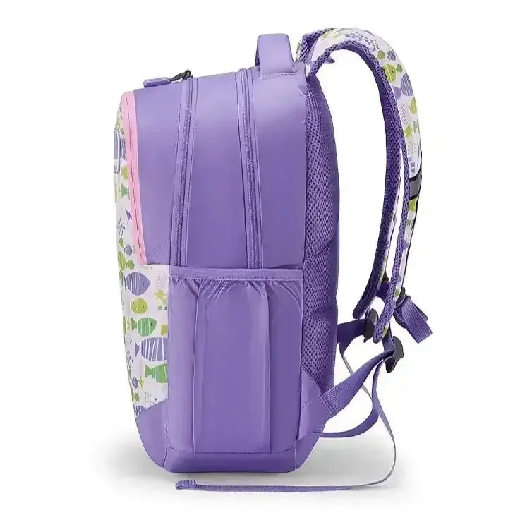 American Tourister Ollie 3.0 Fishy Purple 26 Ltrs School Backpack for Kids - Naivri