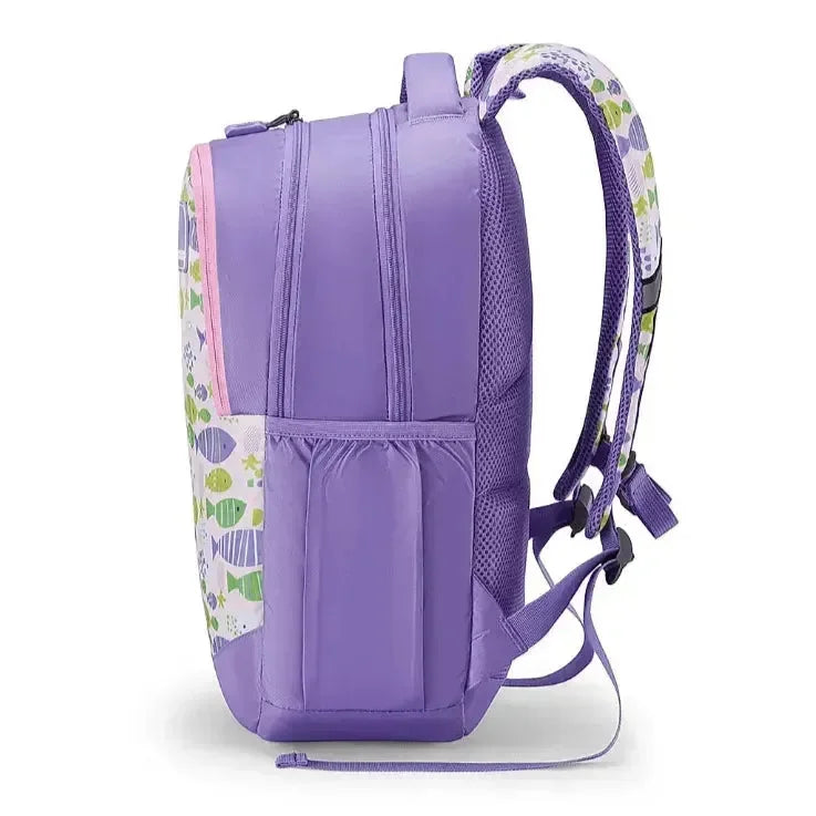American Tourister Ollie 3.0 Fishy Purple 26 Ltrs School Backpack for Kids - Naivri