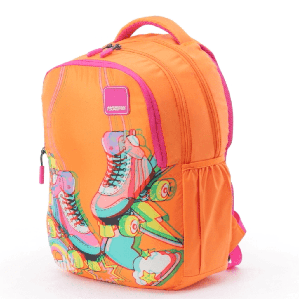 American Tourister Ollie 3.0 Glyph Orange Backpack 26 Ltrs - Naivri