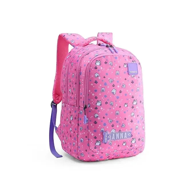 American Tourister Ollie 4.0 XL Cat Pink Backpack – 32.5L School Bag for Girls (12+ Years) - Naivri