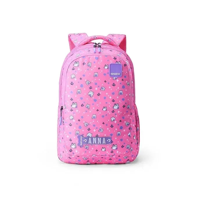 American Tourister Ollie 4.0 XL Cat Pink Backpack – 32.5L School Bag for Girls (12+ Years) - Naivri