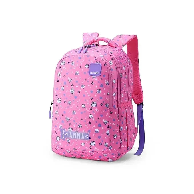 American Tourister Ollie 4.0 XL Cat Pink Backpack – 32.5L School Bag for Girls (12+ Years) - Naivri