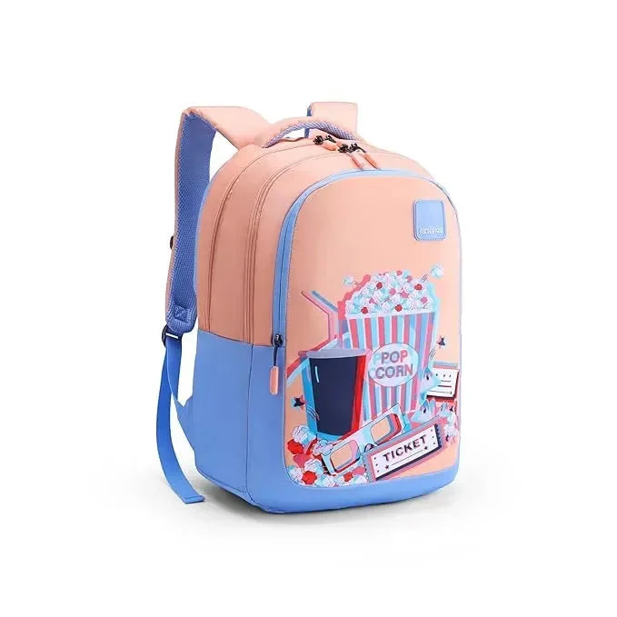 American Tourister Ollie 4.0 XL Glyph Popcorn Orange 32.5 Litres Backpack – Eye-Catching, Spacious & School-Ready with Bonus 3D Glasses - Naivri