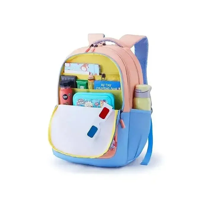 American Tourister Ollie 4.0 XL Glyph Popcorn Orange 32.5 Litres Backpack – Eye-Catching, Spacious & School-Ready with Bonus 3D Glasses - Naivri