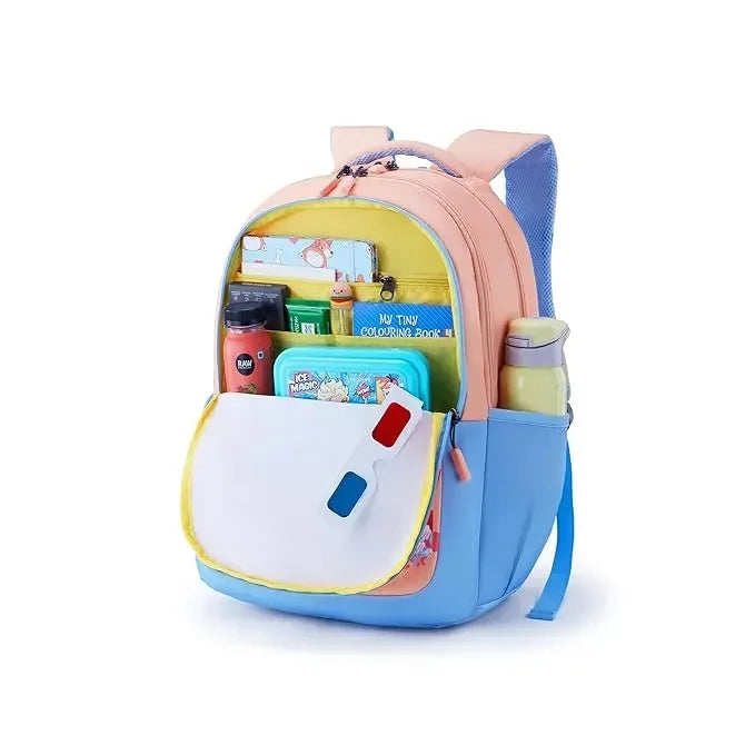 American Tourister Ollie 4.0 XL Glyph Popcorn Orange 32.5 Litres Backpack – Eye-Catching, Spacious & School-Ready with Bonus 3D Glasses - Naivri