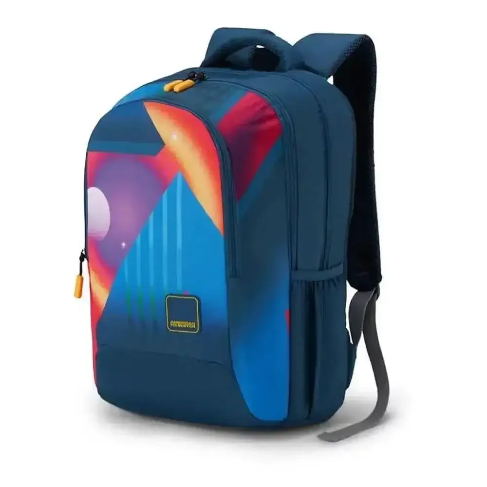 American Tourister Quad 3.0 Legion Blue 33.5 Ltrs Casual School Backpack - Naivri