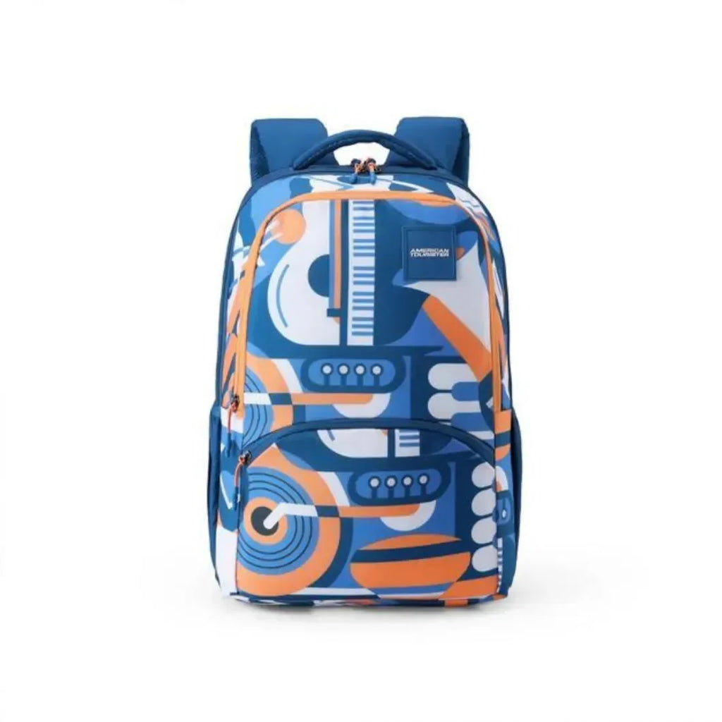 American Tourister Quad 4.0 Teal Orange XXL Backpack – 35 Litres | Stylish & Durable | Unisex | Age 12+ - Naivri
