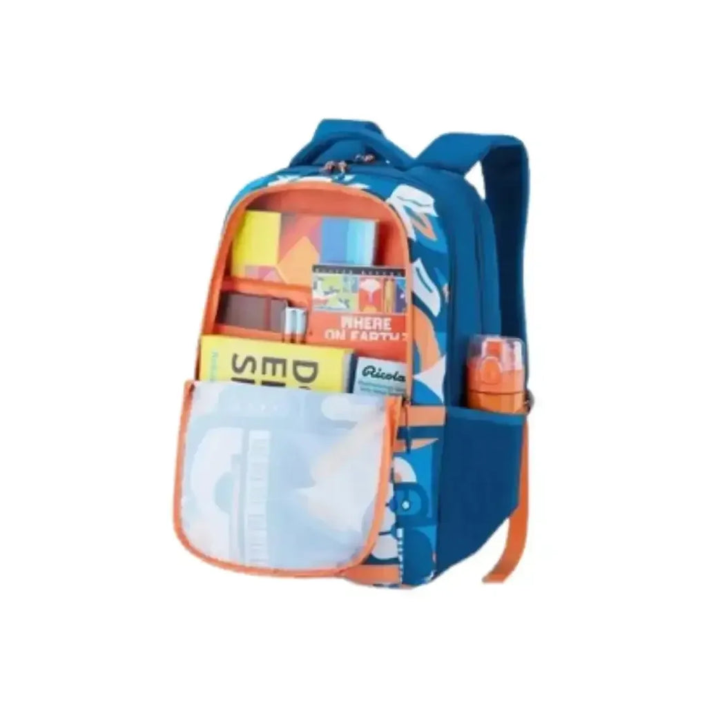 American Tourister Quad 4.0 Teal Orange XXL Backpack – 35 Litres | Stylish & Durable | Unisex | Age 12+ - Naivri