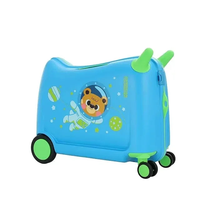 American Tourister Skiddle Blue Astronaut Suitcase – 39.5 cm | Small Cabin Polypropylene Hard Trolley Bag | 4 Wheels Spinner | Durable & Vibrant Design - Naivri