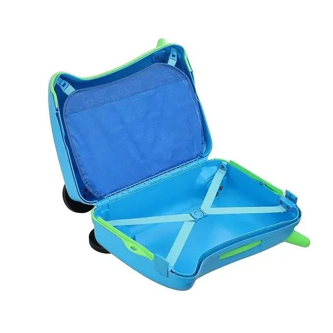 American Tourister Skiddle Blue Astronaut Suitcase – 39.5 cm | Small Cabin Polypropylene Hard Trolley Bag | 4 Wheels Spinner | Durable & Vibrant Design - Naivri