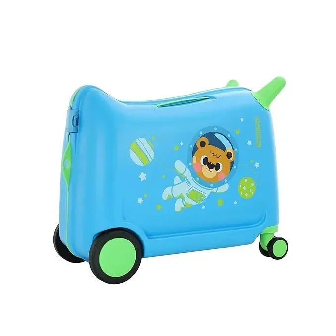 American Tourister Skiddle Blue Astronaut Suitcase – 39.5 cm | Small Cabin Polypropylene Hard Trolley Bag | 4 Wheels Spinner | Durable & Vibrant Design - Naivri