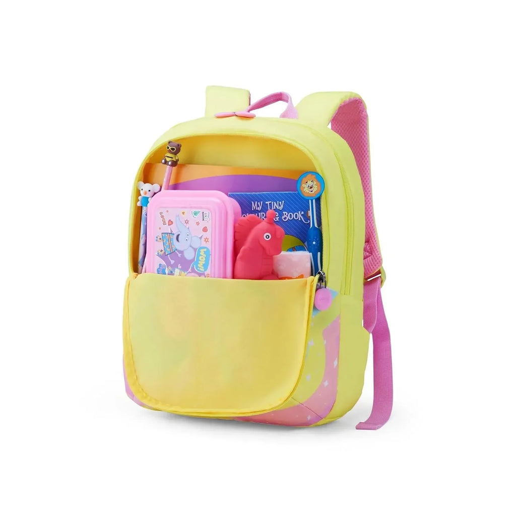 American Tourister Swiddle 4.0 Butterfly Yellow Kids Backpack – 13.5L, Durable & Comfortable - Naivri