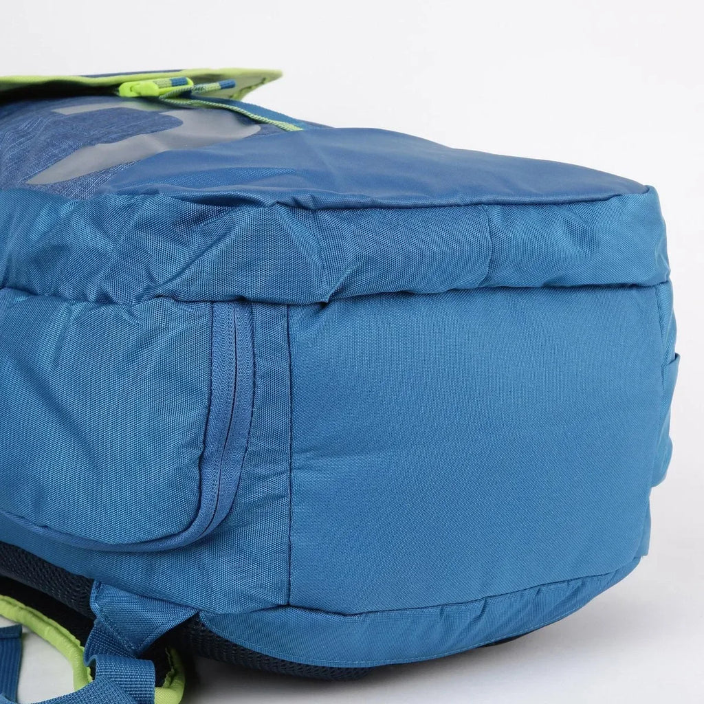 American Tourister unisex printed zip-closure backpack – AMT Sigma LP Backpack 02 in LBlue, SBlue, AQ Blue, and Lead Stone – 3 compartments, leather synthetic build - Naivri