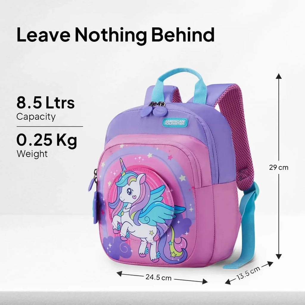 American Tourister Yoodle 3.0 Girls Backpack – Unicorn Pink | 8.5L | Lightweight School & Travel Bag for Kids - Naivri