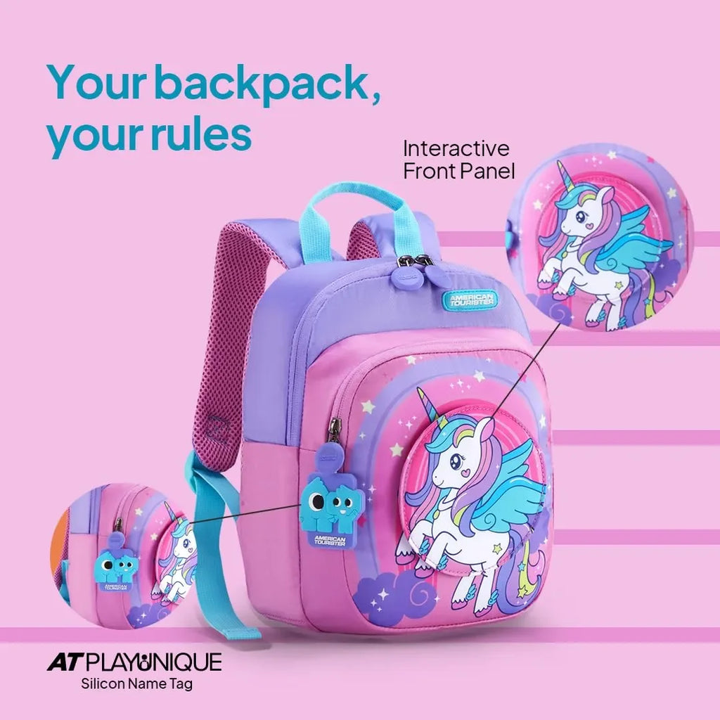 American Tourister Yoodle 3.0 Girls Backpack – Unicorn Pink | 8.5L | Lightweight School & Travel Bag for Kids - Naivri
