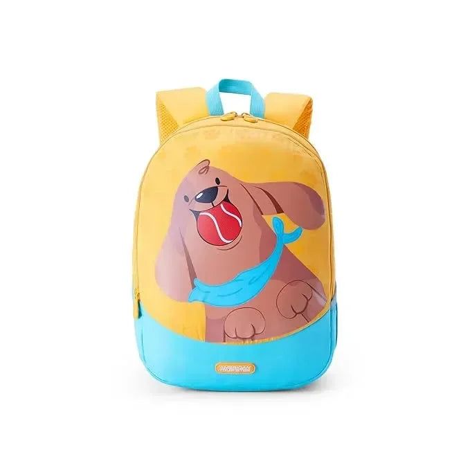 American Tourister Zoodle 4.0 Mustard Dog Backpack – 13 Ltrs | Kids Preschool Bag | Comfortable & Durable Design | 1-Year Global Warranty - Naivri
