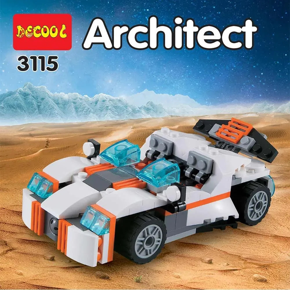 Architect Future Flyers Model 3 – 237-Piece DIY Building Block Set | STEM Construction Kit for Kids (3115, ABS Plastic, Age 6+) - Naivri