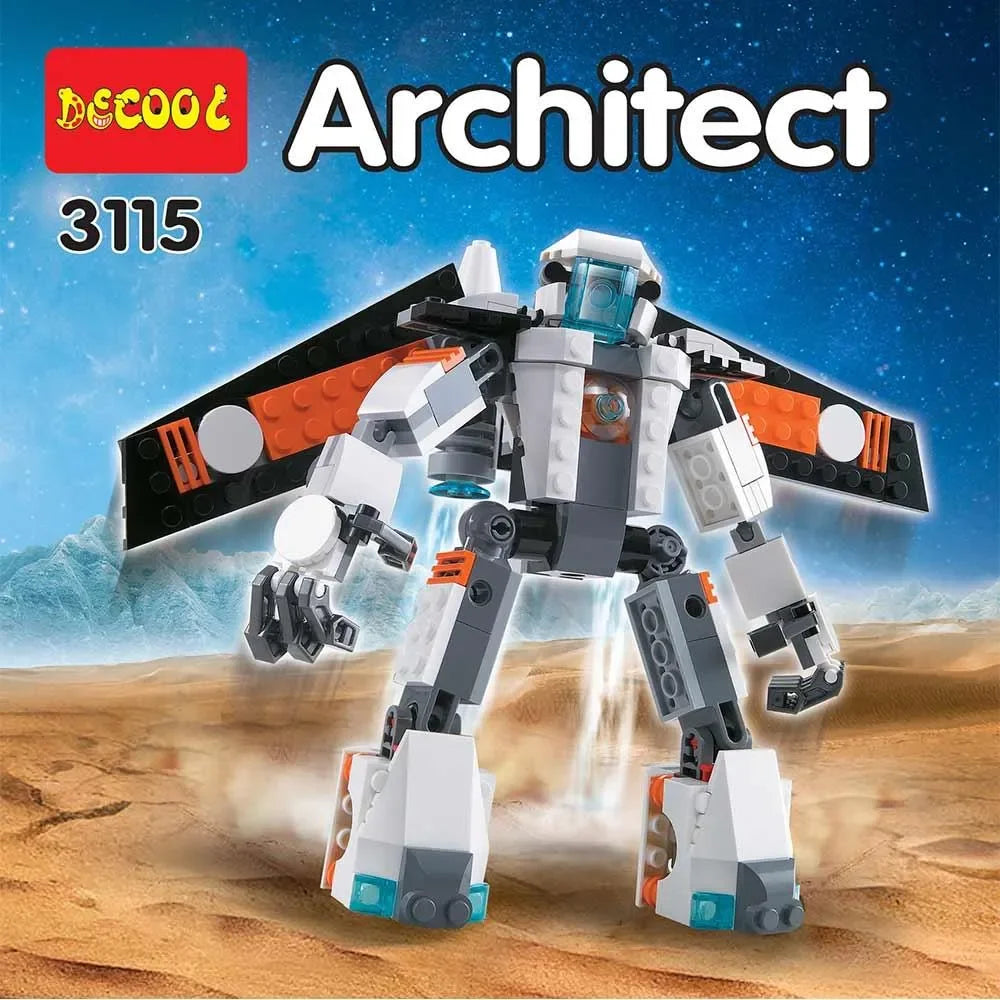 Architect Future Flyers Model 3 – 237-Piece DIY Building Block Set | STEM Construction Kit for Kids (3115, ABS Plastic, Age 6+) - Naivri