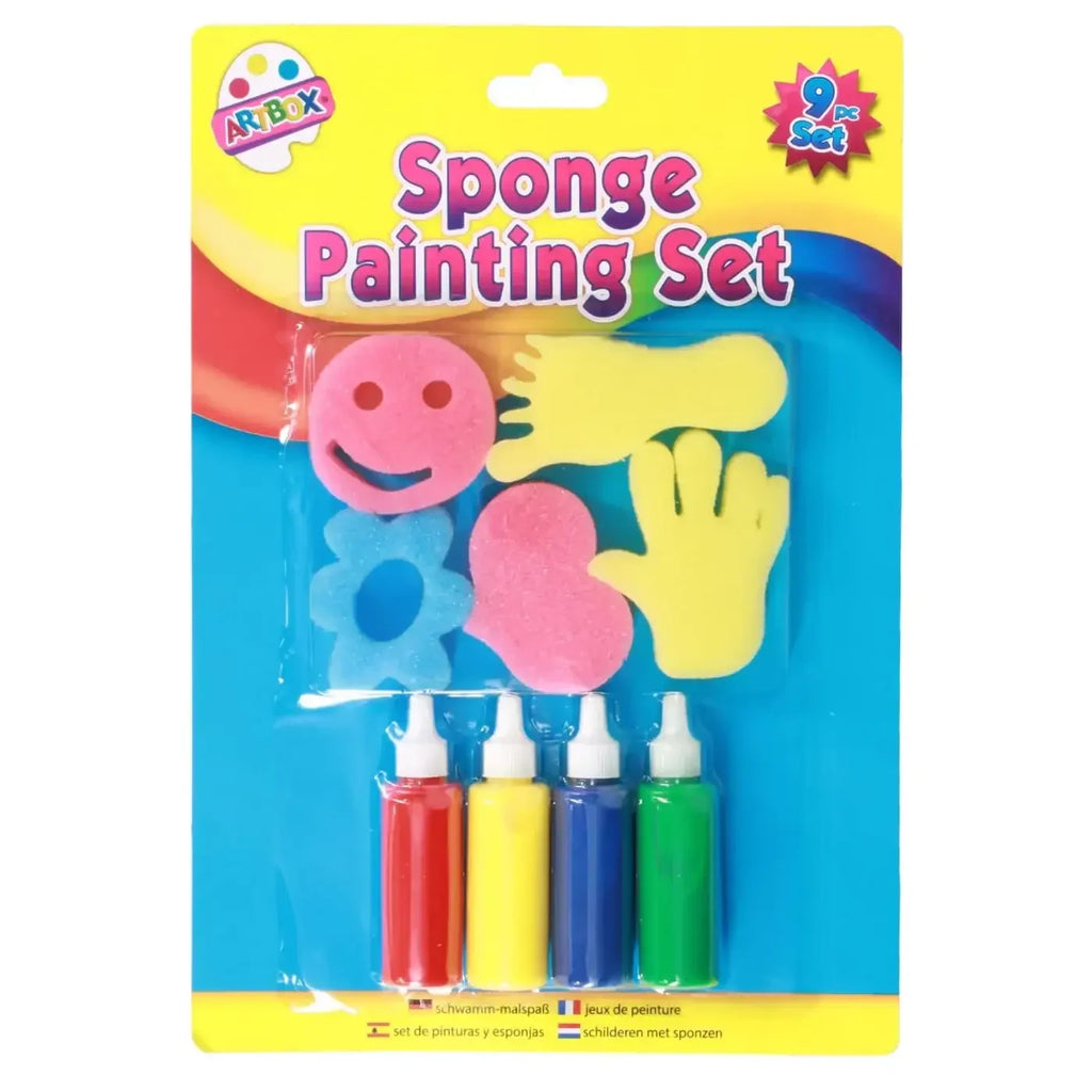Artbox Creative Sponge Painting Set – 9-Piece Assorted Shapes for Kids (3 Years+) - Naivri