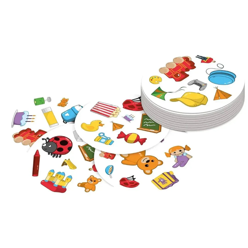 Asmodee Dobble Kids Spot The Catch! | Fast-Paced Animal Matching Card Game | 30 Cards | For Ages 4+ | 4–8 Players | Observation Game for Children | Made in India - Naivri