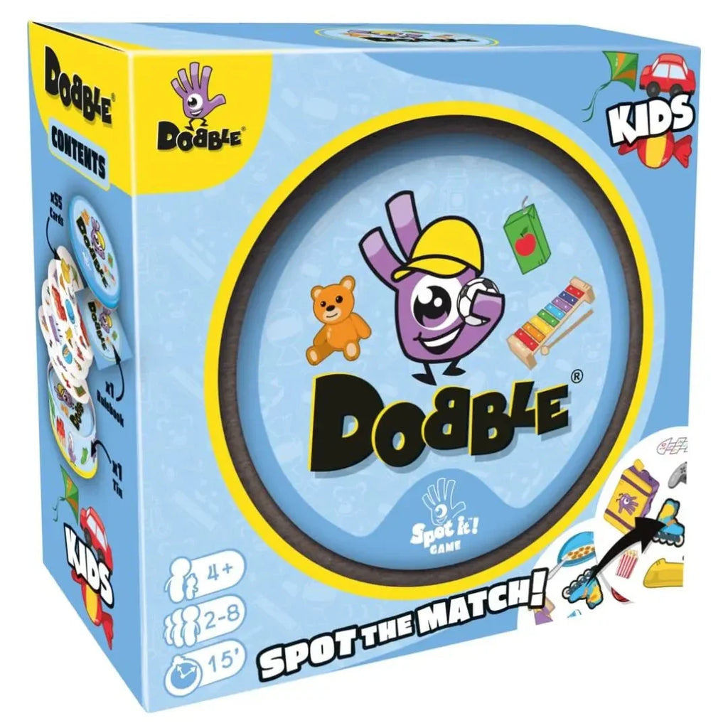 Asmodee Dobble Kids Spot The Catch! | Fast-Paced Animal Matching Card Game | 30 Cards | For Ages 4+ | 4–8 Players | Observation Game for Children | Made in India - Naivri