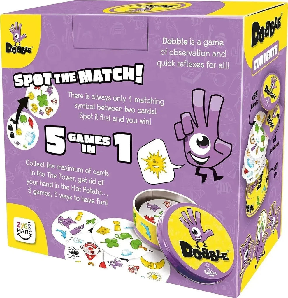 Asmodee Dobble Spot The Catch! – Fast-Paced Visual Matching Card Game for Kids and Families - Naivri