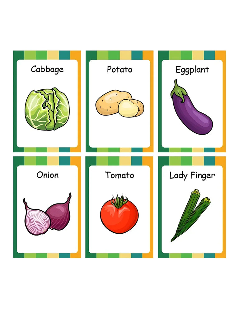 Baby's First Vegetables Flash Cards - Naivri