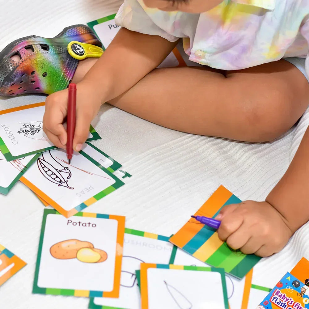 Baby's First Vegetables Flash Cards - Naivri