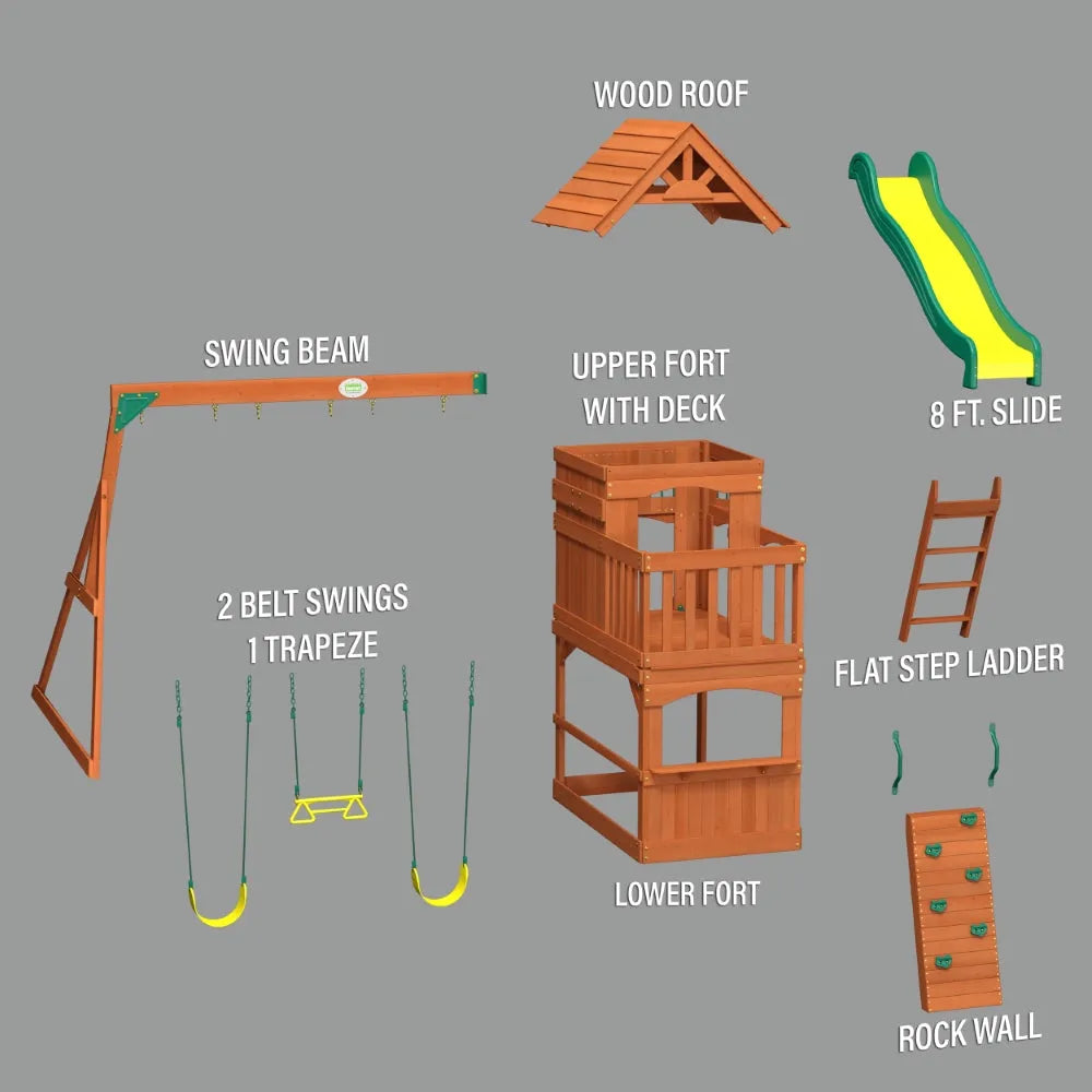 Backyard Atlantic Play Tower Including Swings - Naivri