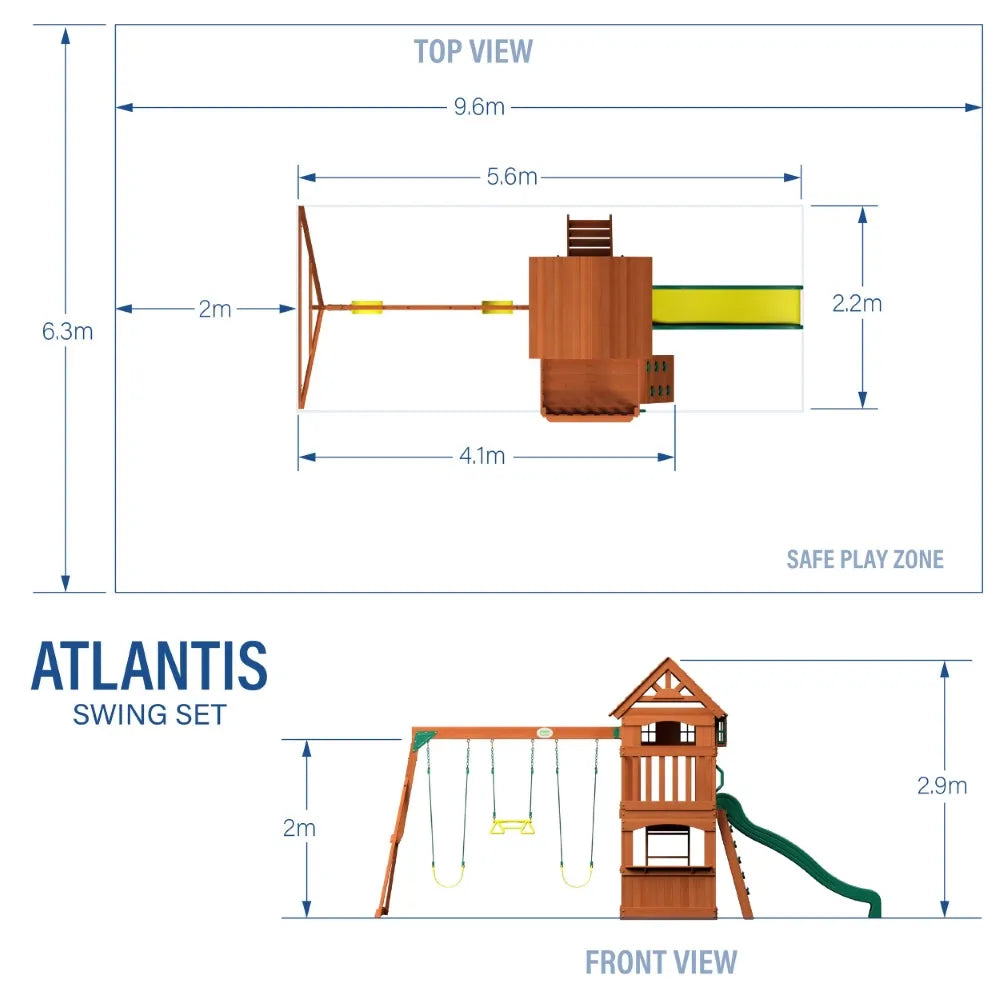 Backyard Atlantic Play Tower Including Swings - Naivri